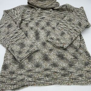 Chicos Long Sleeve Turtleneck Sweater Silk Blend Size XL